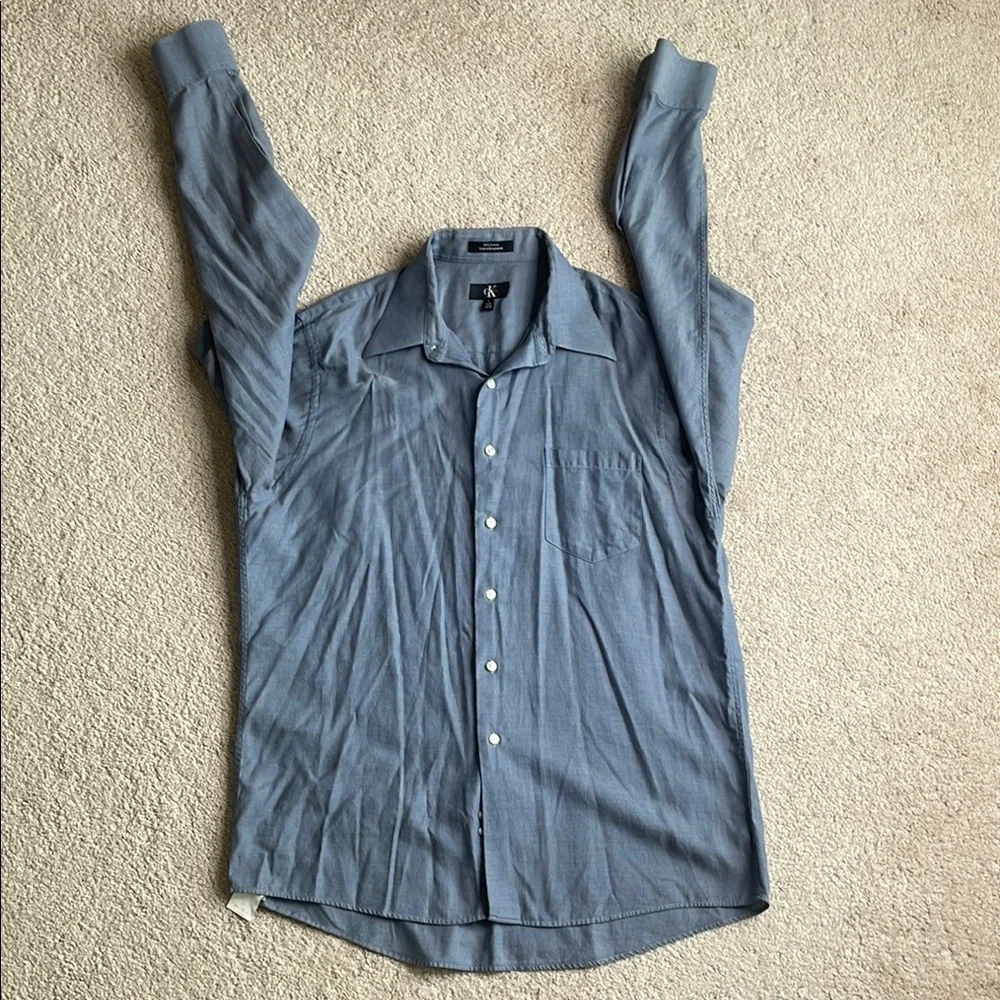 Calvin Klein Blue Casual Button Down Shirt